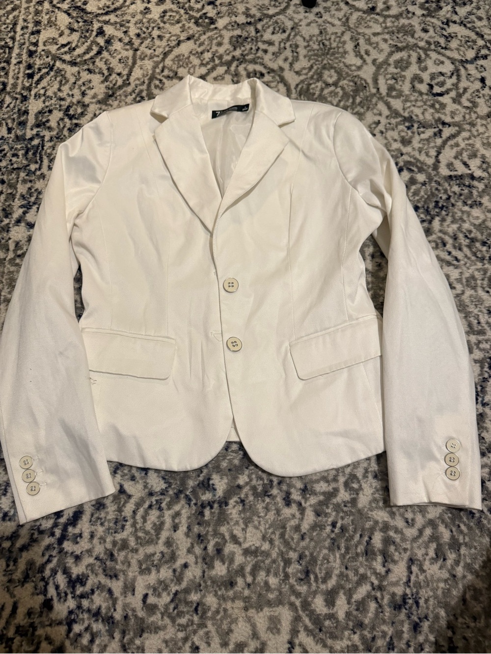 White Tailored Two-Button Blazer - Classic Workwear